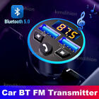 FM Transmitter Bluetooth KFZ Radio Adapter Dual USB Ladegerät Auto für iPhone 13