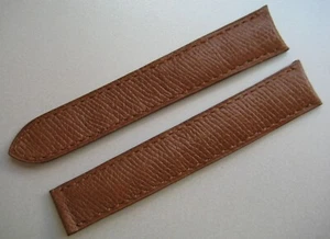 GENUINE Cartier WATCH STRAP BAND TAN BROWN VEAU GOLD CALFSKIN LEATHER 17.50x16mm - Picture 1 of 11