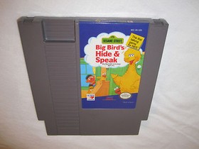 Big Bird Hide & Speak Sesame Street (Nintendo NES) Game Cartridge Excellent!