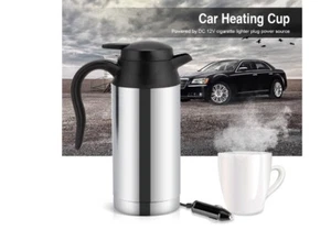 Bollitore Elettrico 750ml 12V Acciaio Inox Bollitore Auto Caldaia Accendisigari UK - Foto 1 di 10