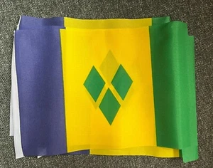 ST VINCENT AND THE GRENADINES Pack of 4 Mini flags 22cm x 15cm FLAG 9x6 inches - Picture 1 of 1