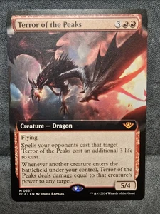 Magic The Gathering - Terror of the Peaks (arte extendido) - 0337 Outlaws of Thunder Junction casi nuevo - Imagen 1 de 8