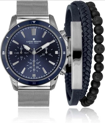 Reloj Lucky Brand Plateado con Correa de Malla Elegante y Elegante Foto 1 de 3