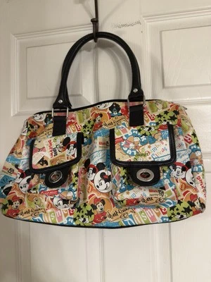 Walt Disney World Parks Handbag Mickey and Minnie Mouse Cartoon Comic Purse Bag - Image 1 of 4