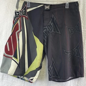 Pantalones Cortos Tapout Para Hombres Grandes Negros Multi MMA Fight Board Shorts Cordón - Imagen 1 de 15