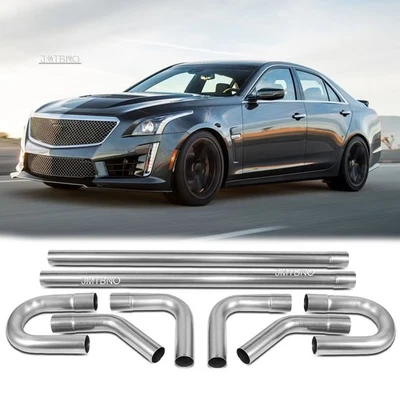 Kit de tubo de escape personalizado de 2,5" tubo mandril acero inoxidable 8 piezas para Cadillac CTS Foto 1 de 4