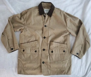 Orvis Barn Chore Jacket Mens Large Canvas Corduroy Collar Coat Quilted Lined - Picture 1 of 10