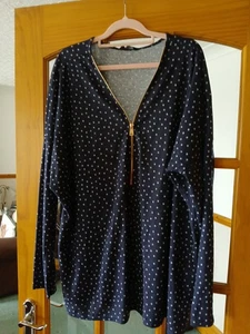 Kaleidoscope Navy/White Spotty Top Size 22 - Picture 1 of 2