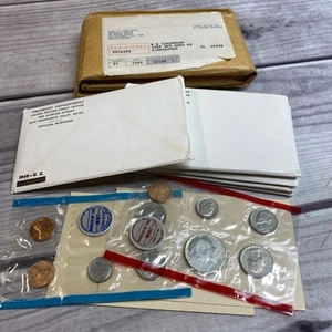 5x 1969 Us Mint Sets Silver 40% Kennedy In Original Shipper Envelope - Picture 1 of 5