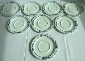 Juego de 8 platillos Dansk Bistro Maribo azul rojo blanco 7,25 pulgadas de diámetro - Imagen 1 de 5