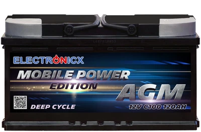 Batería AGM 120 AH 12V Para Uso Móvil Electrónico - Imagen 1 de 4