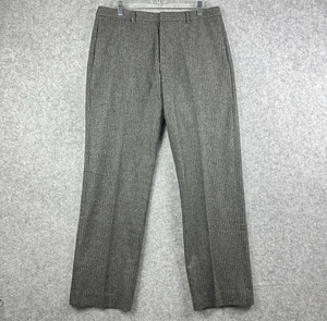 VTG Banana Republic Dress Pants Mens 33 Wool Cashmere Gray Pinstripe Slim Fit - Picture 1 of 15