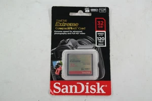 SanDisk 32GB CF Extreme Compact Flash Memory Card 120MB/s HD Video SDCFXS SEALED - Picture 1 of 3