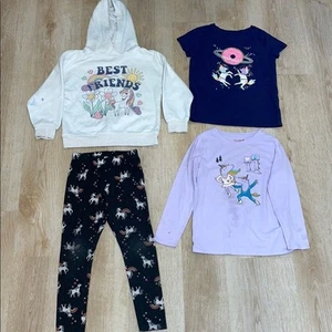 Primary Unicorn Sweatshirt, Cat & Jack Unicorn Shirts, Jumping Beans Leggings - Picture 1 of 5