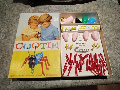 Vintage 1949 Schaper Cootie Bug Game with Nice Box Complete  - Image 1 of 3