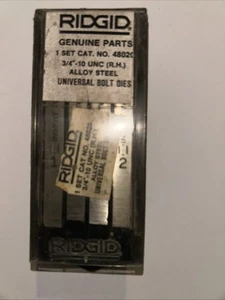 Ridgid Universal Bolt Dies size 3/4 -10 Cat #48020 alloy Steel - Picture 1 of 3