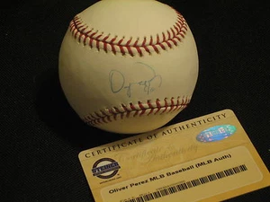 OLIVER PEREZ METS LEGEND SIGNED AUTOGRAPHED OML BASEBALL STEINER COA - Picture 1 of 6