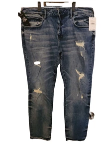 NWT PRPS Le Sabre Mens 42x35 Jeans Stretch Slim Tapered Blue MSRP $198 - Picture 1 of 17