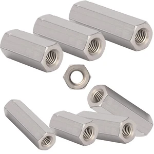 Gewindemuffe M6 M8 M10 Sechskant Edelstahl V2A Verbindungsmuttern - Bild 1 von 14
