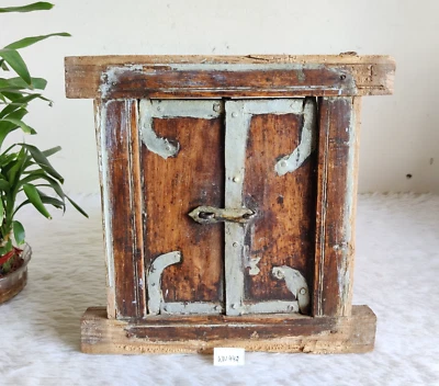 19c Ancien Architectural en Bois Taille S Rétro Jardin Décor de Collection WN442 - Photo 1/4