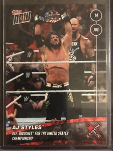 2019 Topps Now WWE #36 AJ Styles Luke Gallows Extreme Rules - Picture 1 of 2