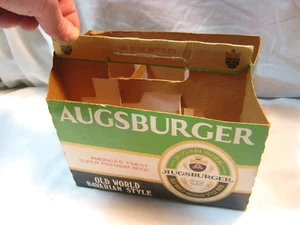Cartón de cerveza estilo bávaro Augsburger vintage cervecero - Imagen 1 de 3