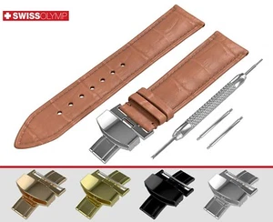 For MONTBLANC Watch BROWN Genuine Leather Strap Band For Buckle Clasp 12-24mm - Picture 1 of 13