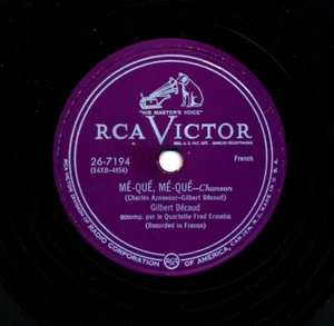 GILBERT BECAUD on 1954 RCA Victor 26-7194 - Me Que, Me Que / Quand Tu Danses - Picture 1 of 1
