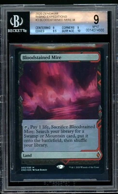 Bloodstained Mire - Zendikar Rising Expeditions foil, BGS 9 MINT. MTG (pop 2) - Image 1 of 2