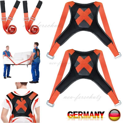 Tragegurte Umzug 2 Personen Tragegurt Transportgurt Hebegurt Möbel Tragegurte - Bild 1 von 4