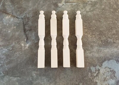 HANDLEY HOUSE Dollhouse Miniature Newel Posts Large 1:12 Scale for Stairs Fences x4 CLA70200