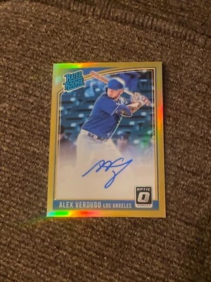 Alex Verdugo 2018 optic gold refractor auto autograph #4/10 - Image 1 of 2