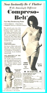 1967 Compresso Belt Girdle PRINT AD ladies slenderizer mail in offer coupon - Picture 1 of 3