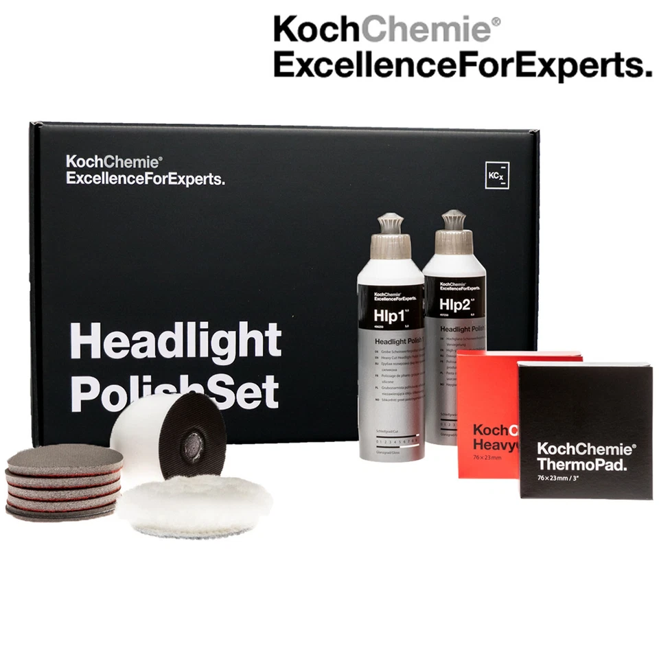 Juego de faros Koch Chemie Headlight Polish incl. 2 pulidores + almohadillas y mucho más - Imagen 1 de 1