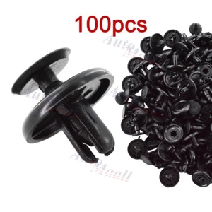 100 pcs 7mm Fender Push Clips Retainer Plastic Rivet Fastener For Toyota Pontiac - Bild 1 von 8