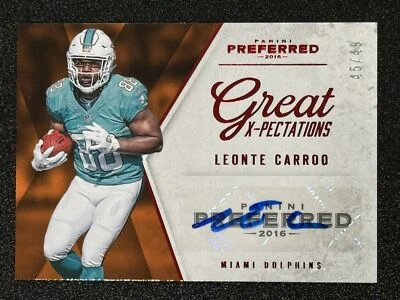 2016 Panini Preferred #358 Leonte Carroo #/49 Auto RC Great X-pectations Miami - Image 1 of 2