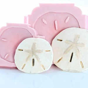 Silicone Mold Set 2 Sand Dollar Flexible Molds Clay Resin Fondant Candy (252) - Picture 1 of 1
