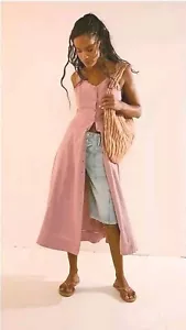 Free People Dress Its A Keeper Midi Dress - Mauve - X Large RRP £88 - Picture 1 of 5