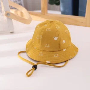 Baby Sunscreen Bucket Hats Cute Cartoon Print Toddler Boy Girl Outdoor UV Protec - Picture 1 of 10