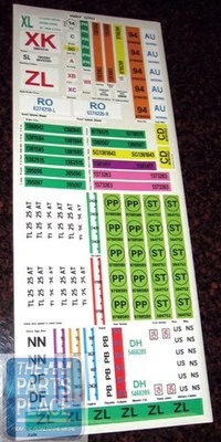 Pontiac GTO 1967 kit de calcomanías de códigos de carrocería - vinilo Foto 1 de 2