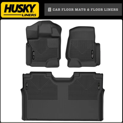 Husky Liners WeatherBeater Floor Mats for 2015-2025 Ford F-150 Crew Cab - Image 1 of 4