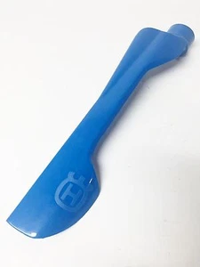 NOS 1990's HUSQVARNA BLUE LH FORK LEG GUARD BAR PROTECTOR SHIELD PLATE 800083768 - Picture 1 of 4