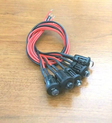 5 luces de cortesía a presión LED 3/8" azules súper brillantes BBT 12 voltios Foto 1 de 4