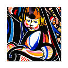 Sayen Child In Rocker Modernist Abstract Painting Wall Art Canvas Print 24X24 In