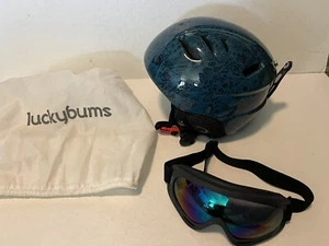 Blue Lucky Bums Kids Ski Helmet With Goggles XS/S Unused - Picture 1 of 6