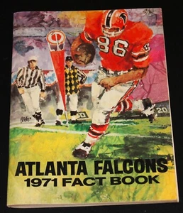 1971 NFL Atlanta Falcons Media Guide TE Jim Mitchell Illustration on the Cover - Picture 1 of 1