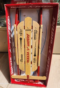 RADIO FLYER -RED MINI WOOD SLED MODEL No. 551 17" Classic 1917 Decoration - Picture 1 of 4
