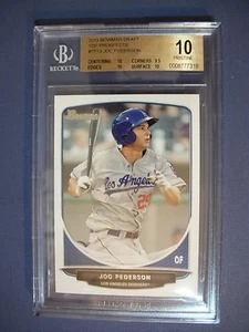 JOC PEDERSON 2013 Bowman Draft Top Prospects #TP13 BGS PRISTINE 10 RC Dodgers - Picture 1 of 1