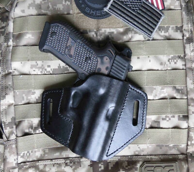 NEW PACIFICA LEATHER Leather Holster for Sig Sauer P229 With or Without Rail, Forward Cant, US Made
