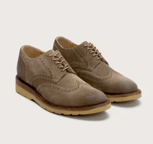 NUOVO! FRYE Jim zeppa punta alare uomo 9,5 grigio pelle scamosciata Oxford stringata prezzo al pubblico consigliato $278 - Foto 1 di 12